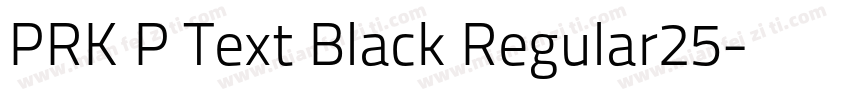 PRK P Text Black Regular25字体转换